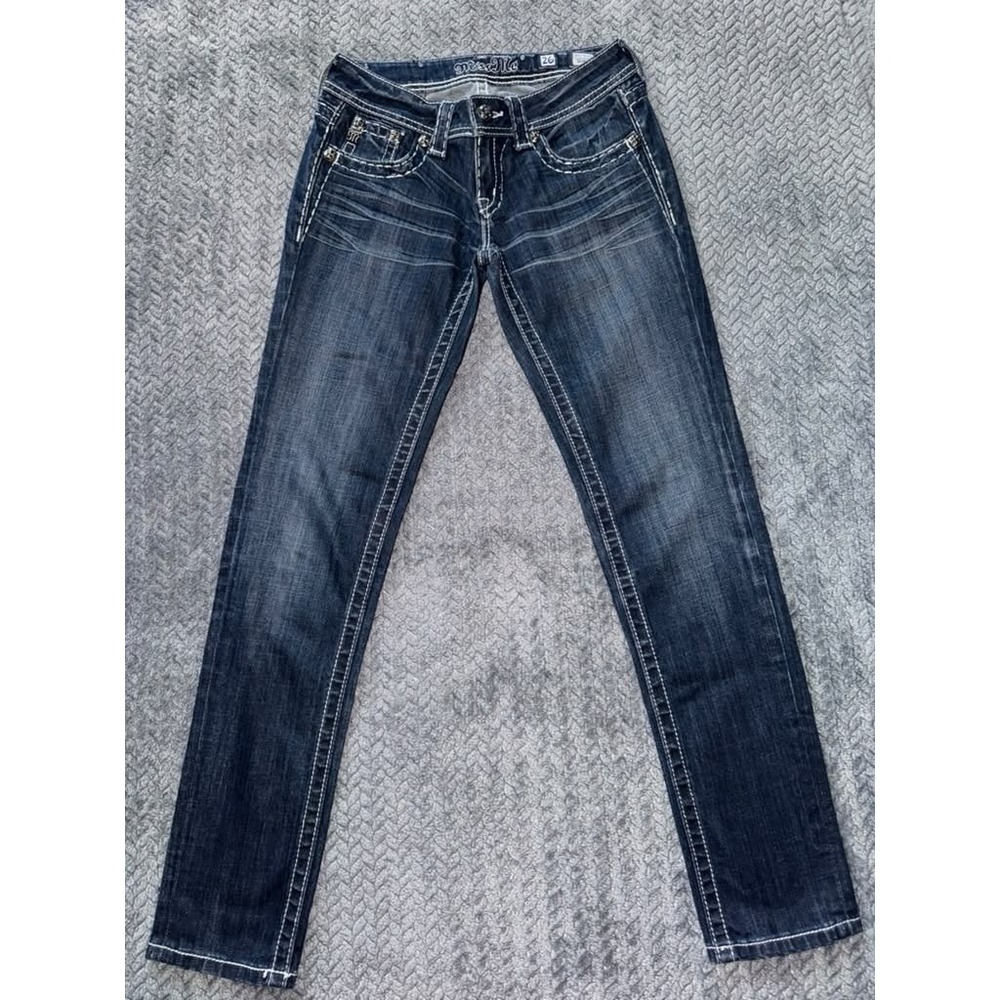 Miss Me Women's Skinny Blue Denim Low Rise Medium Wash Size 26